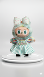 Pinkie Twinkle Mint “Summer” Dress Outfit Set for Labubu Doll – With Floral Bow and Rainbow Top