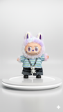 Pinkie Twinkle Labubu Outfit -Striped Shirt, Denim Pants, & Necklace